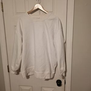 Lululemon Athletica White Cotton Crewneck